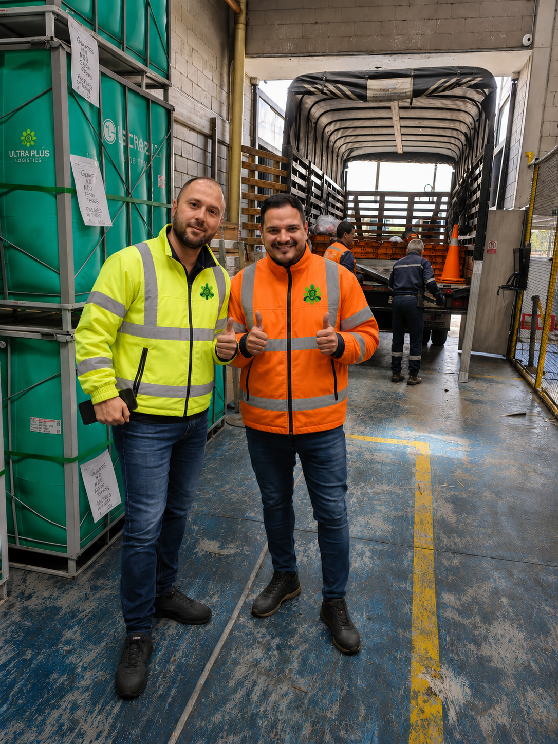 Profesional Seppi+ revisando el tablero del sistema SFS en operación logística